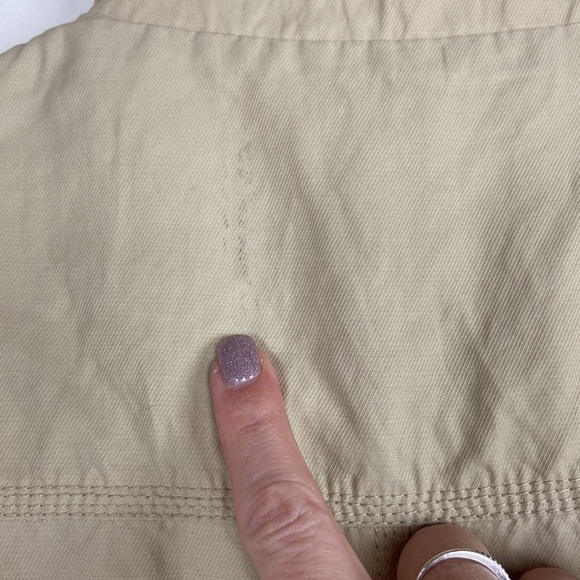 Chicos Cotton Metallic Blend Long Sleeve Field Jacket Utility Coat - Picture 13 of 16